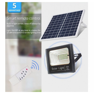 Proiector Solar Puternic , 40W , Panou Solar Inclus si Telecomanda cu Functii Multiple