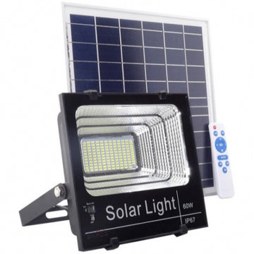 Proiector LED 60W IP 65 cu panou solar si telecomanda