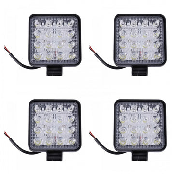 Set 4 proiectoare 16 LED 48W auto OFF-ROAD, IP 67