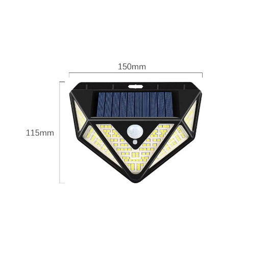 Lampa 166 LED cu panou solar si senzor de miscare