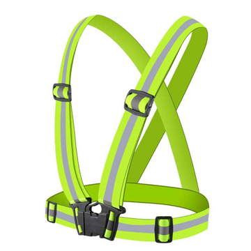 Ham reflectorizant reglabil, banda 5 cm, verde, unisex, universal