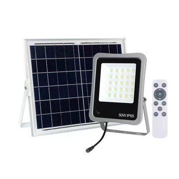 Proiector Led Cu Panou Solar 50W, Cu Telecomanda