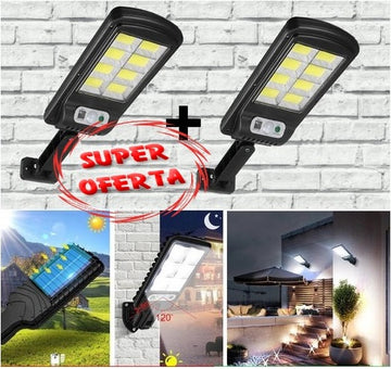 Set 2 x lampa solara cu inductie si telecomanda