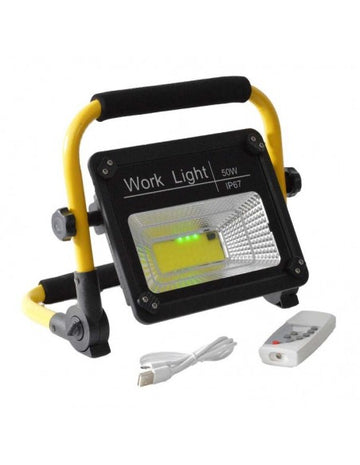 Proiector Solar + USB , 50W,telecomanda si suport ajustabil