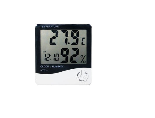 Termohigrometru digital 3 in 1 cu ceas, alarma, calendar - senzor de umiditate