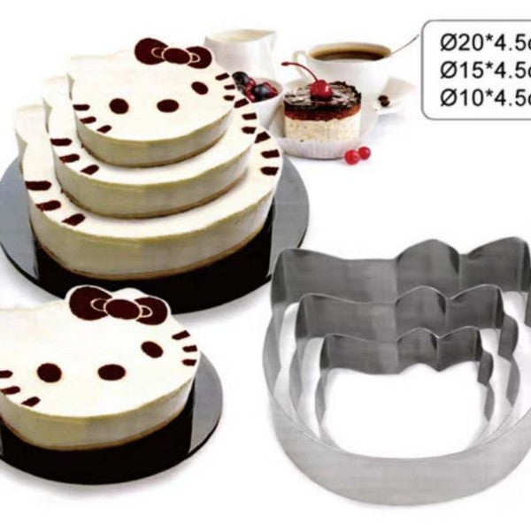 Set 3 inele tort multietajat hello kitty