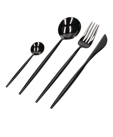 Set de tacamuri portugheze 24 de piese, negru